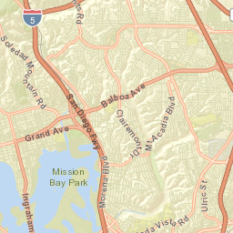 Pacific Beach California Street Map