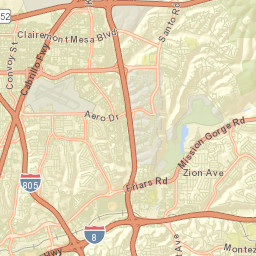 Tierrasanta California Street Map