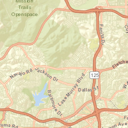 Del Cerro California Street Map