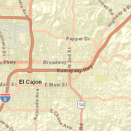 El Cajon California Street Map