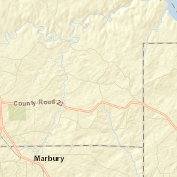 Marbury Alabama Street Map
