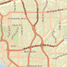 Valencia Park California Street Map