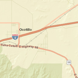Ocotillo California Street Map