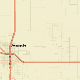Gaines County Street Map