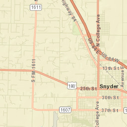1980-1988 U.S. 84, Snyder, TX 79549 Street Map