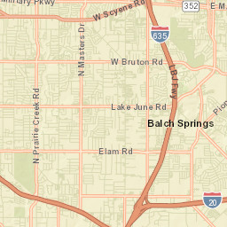 Balch Springs Street Map
