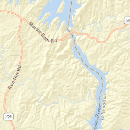 Cherokee Bluffs Alabama Street Map