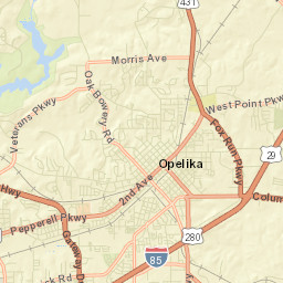 Roanoke Junction Alabama Street Map