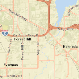Kennedale Street Map