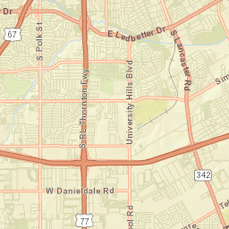 4200-4298 Malden Lane Dallas TX 75216 Street Map