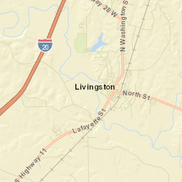 Livingston Alabama Street Map