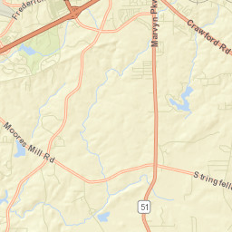 Parkers Crossroads Alabama Street Map