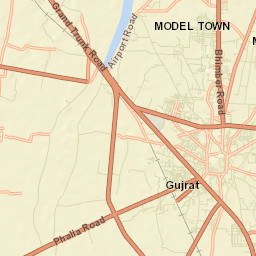 Gujrat Street Map