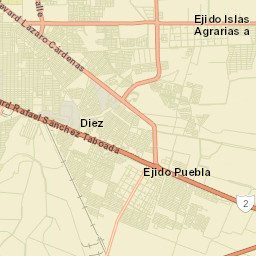 Puebla Street Map