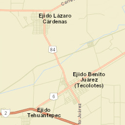 Ejido Lázaro Cárdenas Street Map