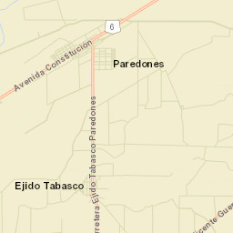 Ejido Tabasco Street Map