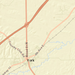 York Alabama Street Map