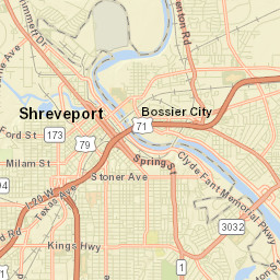 306-398 Crockett Street Shreveport LA Street Map