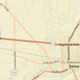 Selma Alabama Street Map