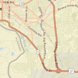 1802 South Lumpkin Road, Columbus, GA Street Map