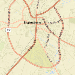 Statesboro Street Map