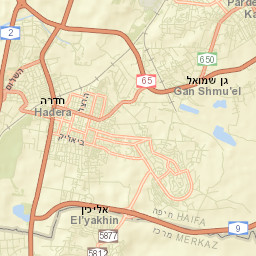 Hadera Street Map