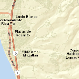 Playas de Rosarito Street Map
