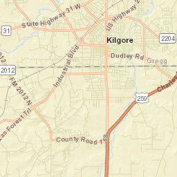 1100-1298 South Henderson Boulevard, Kilgore Street Map
