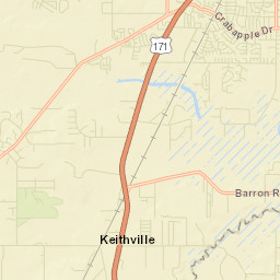 5739-5757 Keithville-Springridge Road Street Map