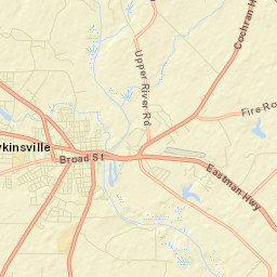 Hawkinsville Street Map