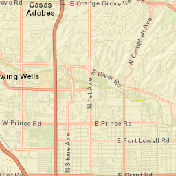 Casas Adobes Arizona Street Map