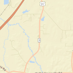 Hunting Downs Alabama Street Map