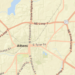 Athens Street Map