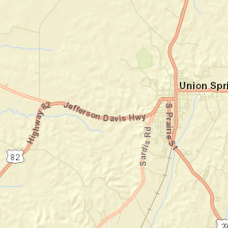 Union Springs Alabama Street Map