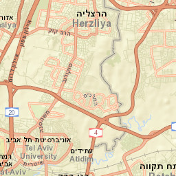 Herzliya Street Map