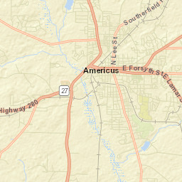 Americus Friendship Road, Americus, GA Street Map