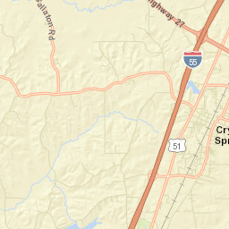 Crystal Springs Street Map