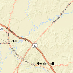 Mendenhall Street Map