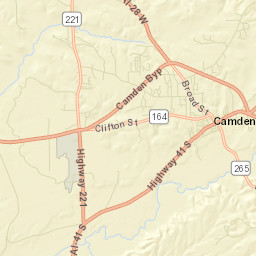 Camden Alabama Street Map