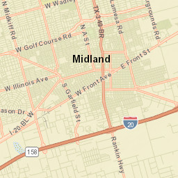 Midland, Texas Street Map