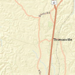 Thomasville Alabama Street Map