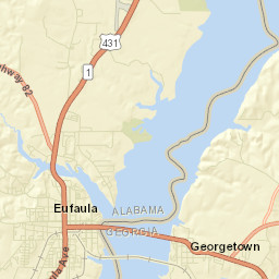 Eufaula Alabama Street Map
