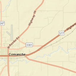 Comanche County Street Map