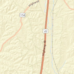 Rural Alabama Street Map