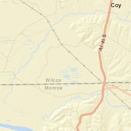 Hybart Alabama Street Map