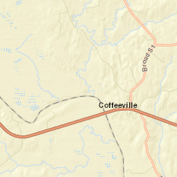 Coffeeville Alabama Street Map