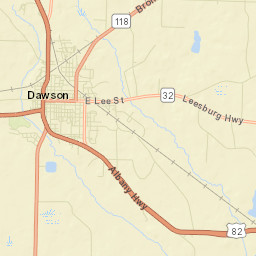 Terrell County Street Map