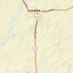 Luverne Alabama Street Map