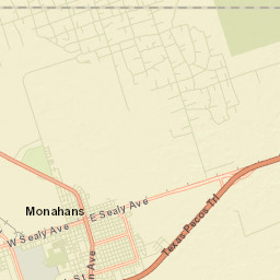 Monahans Street Map