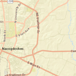 Alumni Drive, Stephen F. Austin State University, Nacogdoches Street Map